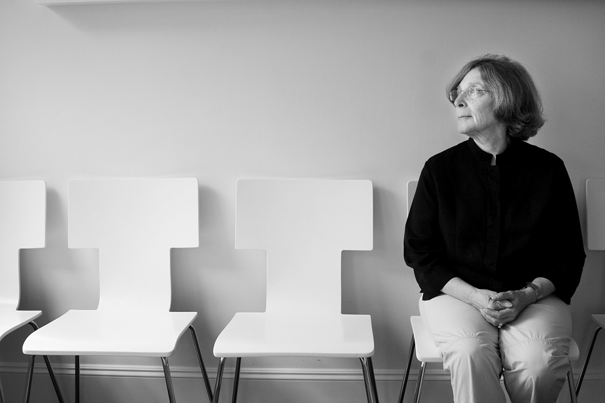 Joann Breuer in a chair