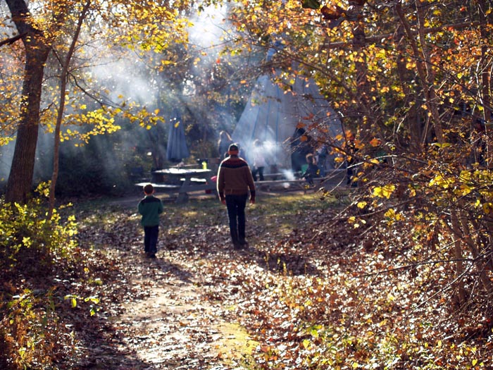 campfire smoke fall child