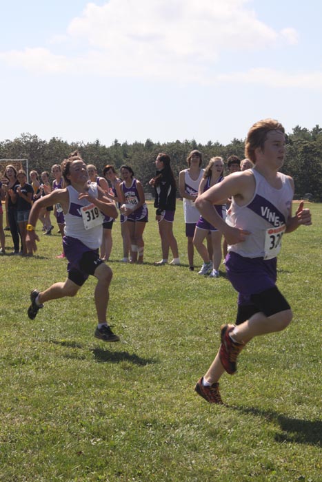 athletes boys cross country running