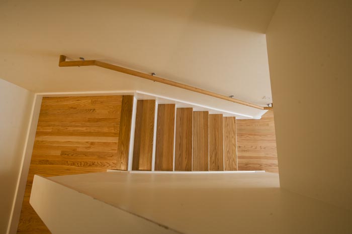stairway wood floor