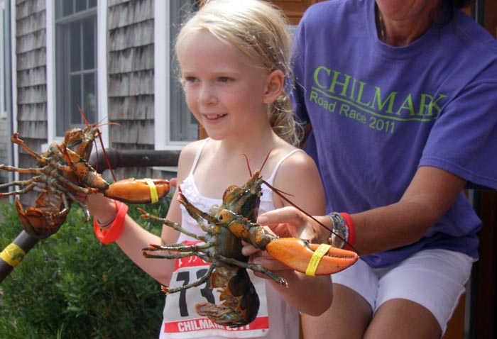 Megan Joel and lobsters