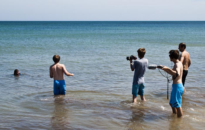 wading
