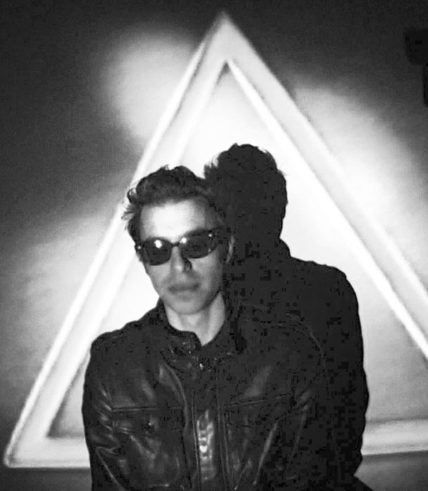 triangle man BW