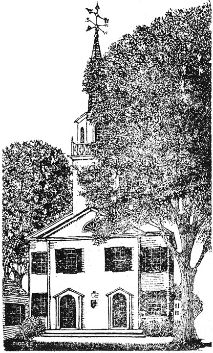 West Tisbury church woodcut