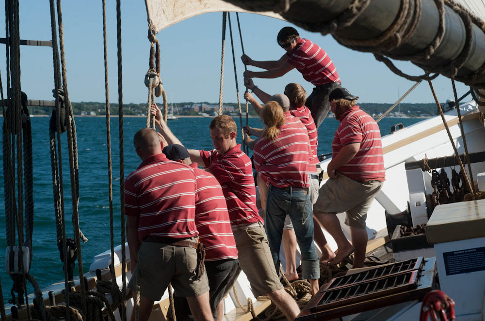 Tighten sail.