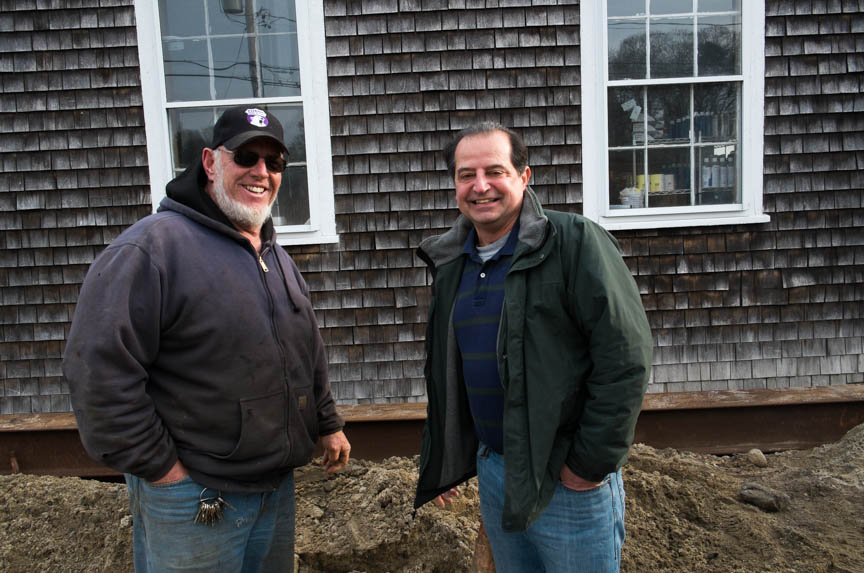 Dale McClure of Watercourse Construction and George Rogers of the marina