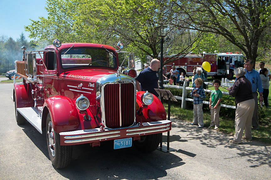 1952 antique fire truck on display.