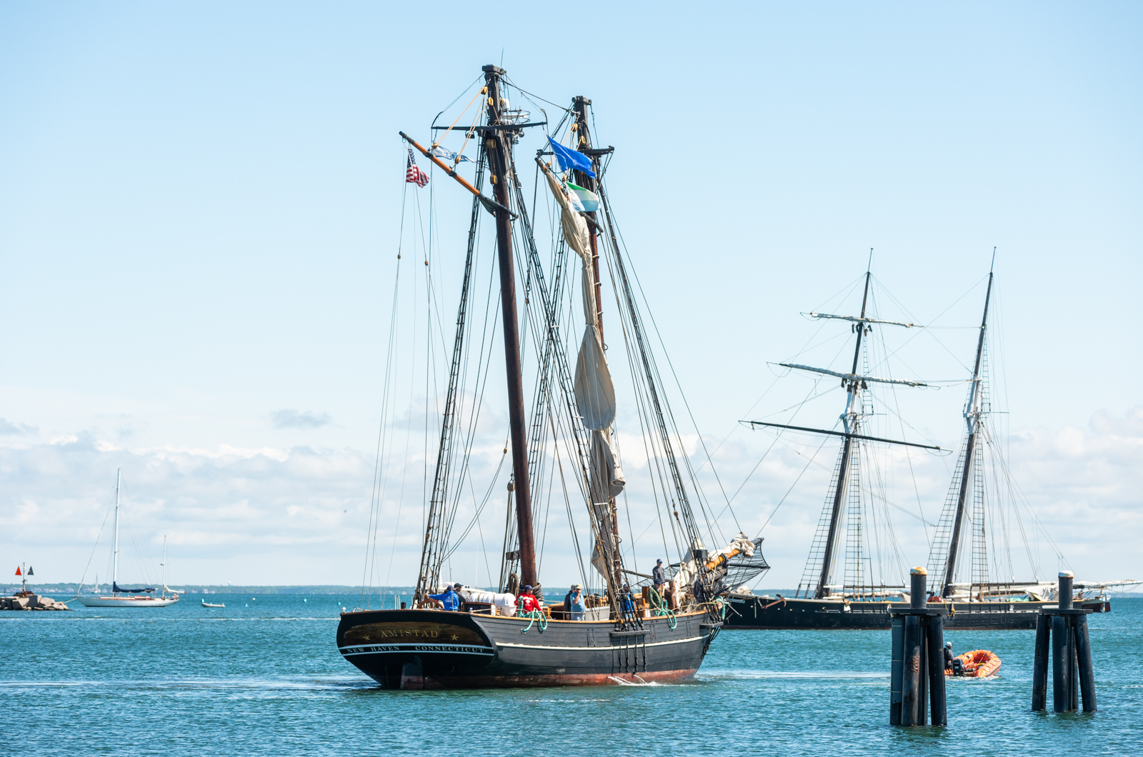 Some maneuvering on approach to Tisbury Wharf Company.
