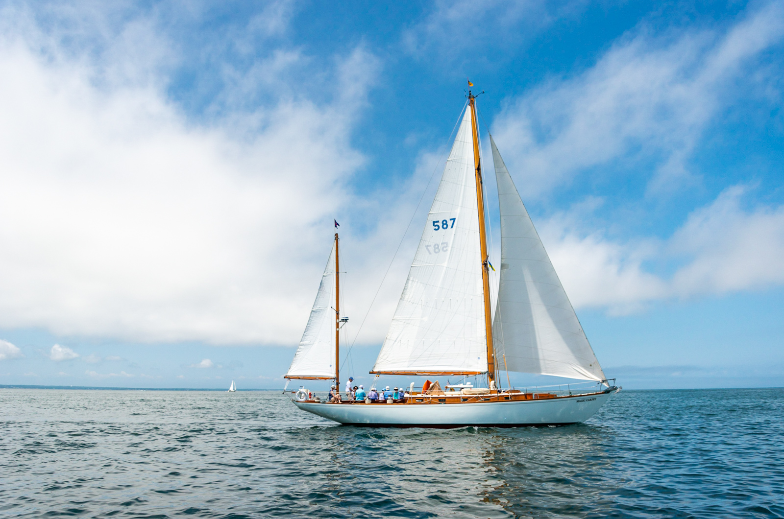 "Magic Carpet" outside Edgartown Harbor.