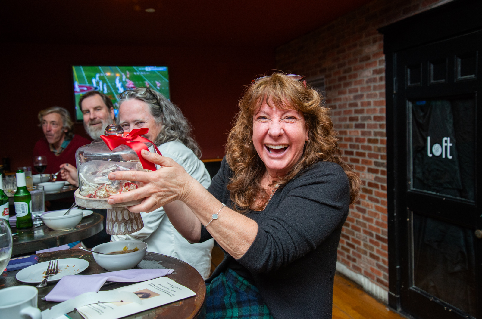 Lisa Dawley won some peppermint bark.