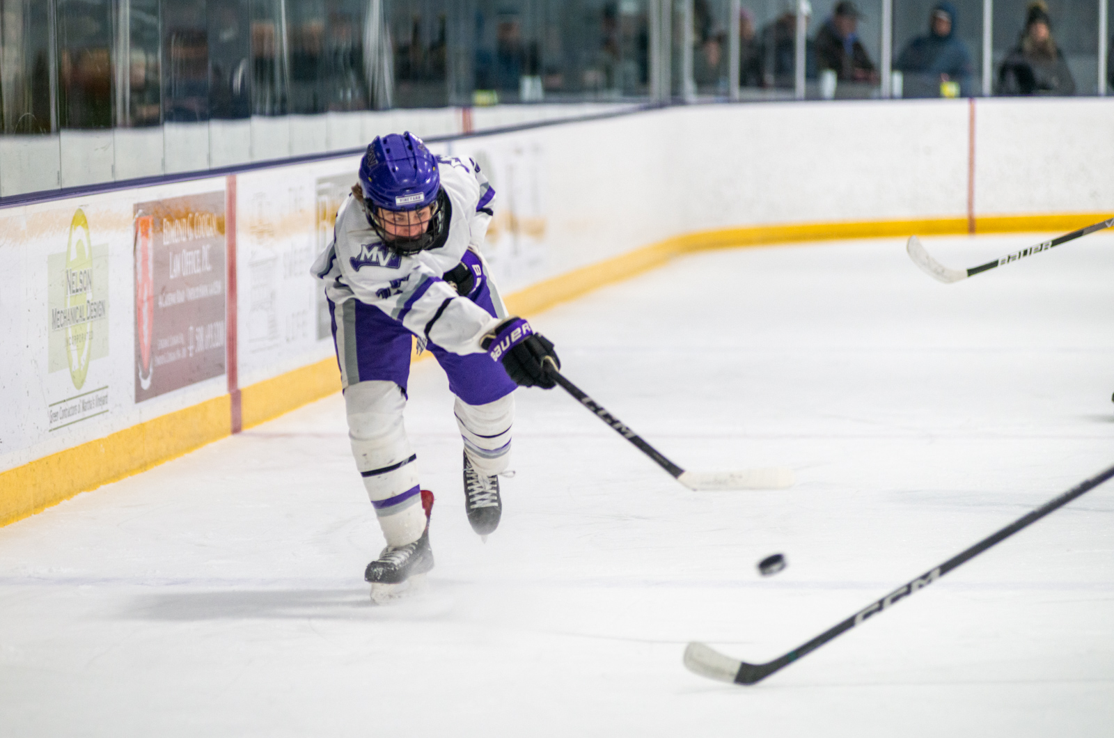 Aiden Conley with a shot on goal early.
