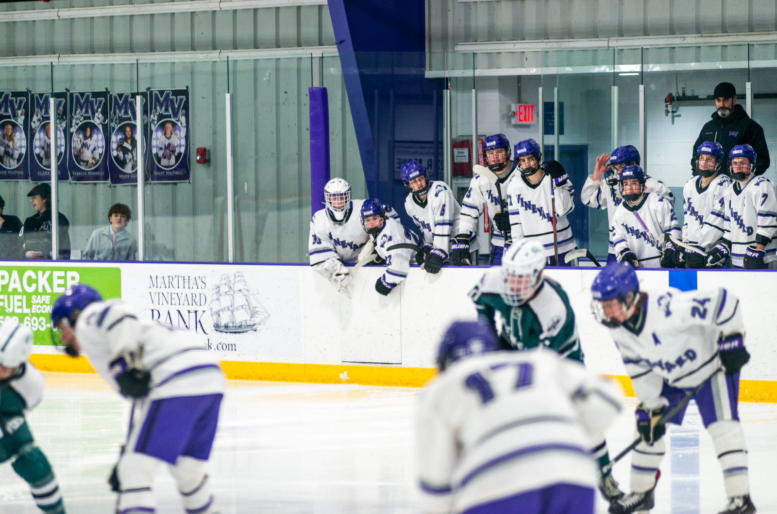 The bench watches on eagerly.