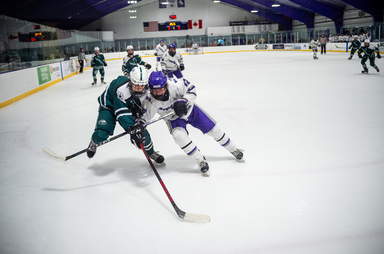 Liam Conley battling it out.