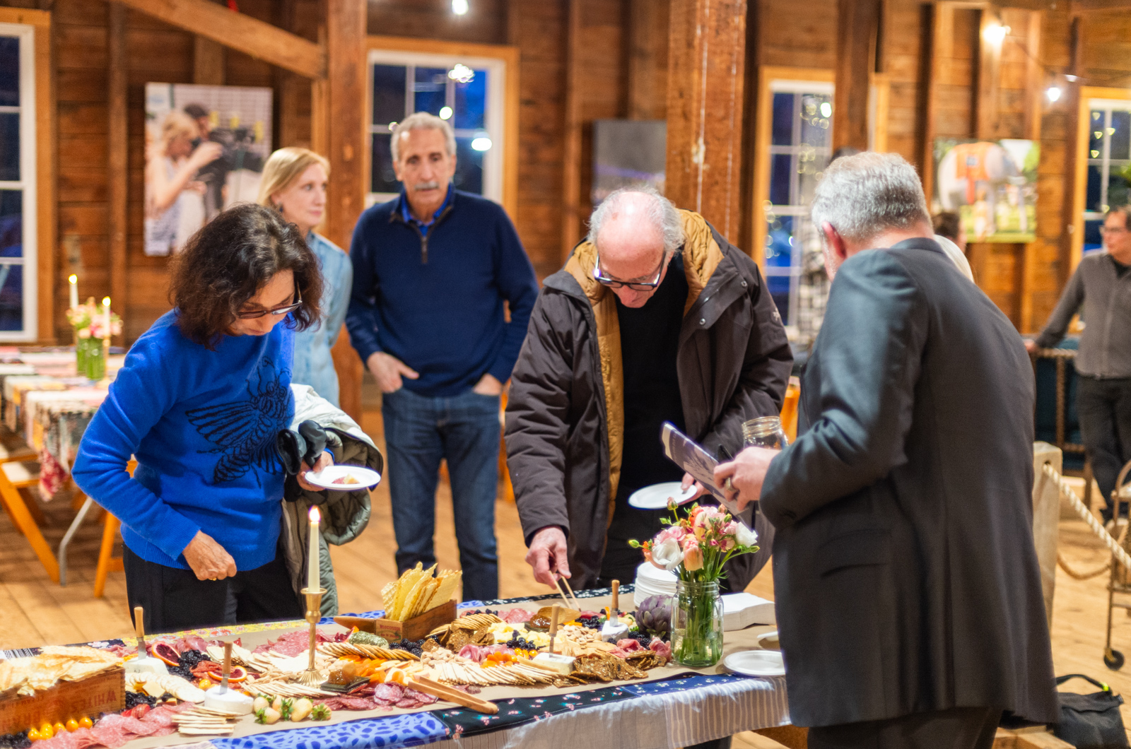 Guests enjoyed food and drink after the screening.
