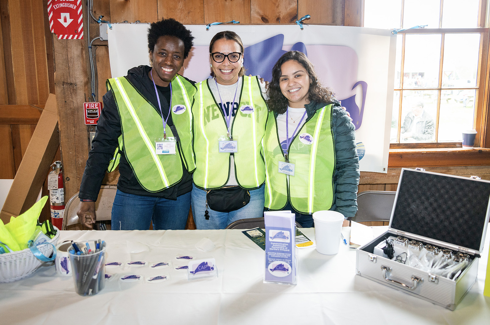 [l-r] Dayana dos Santos, Pricila Vilaça, Emily Santana of CAP.