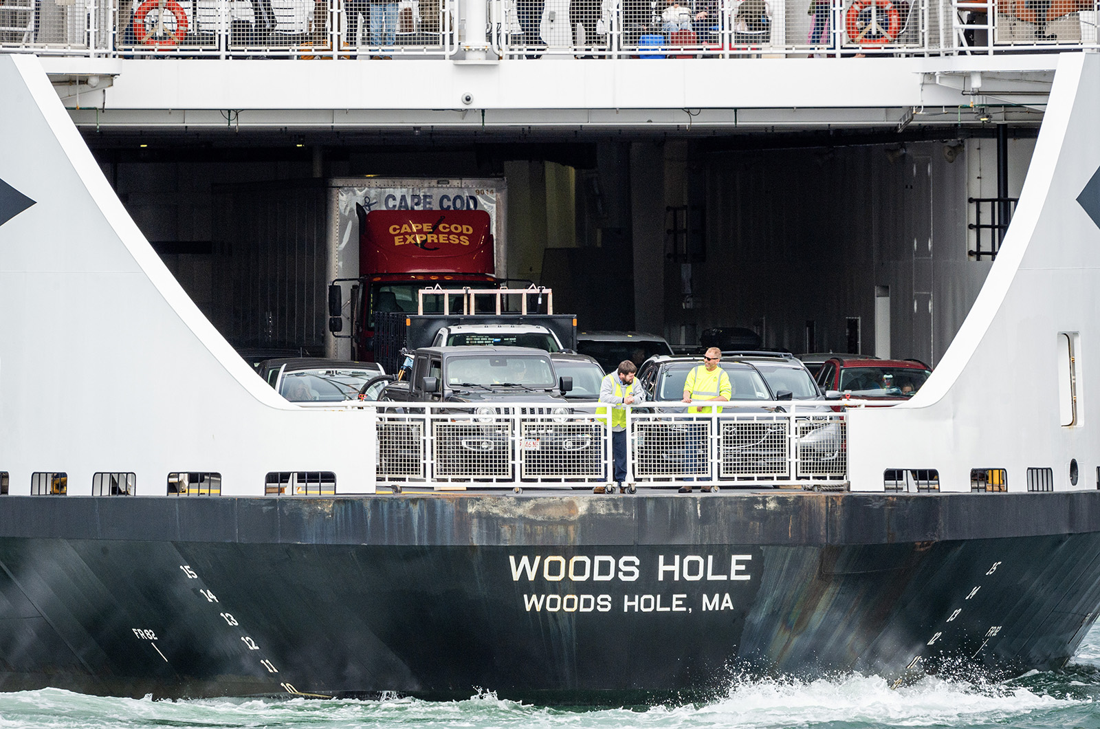 The Woods Hole coming into Vineyard Haven Harbor.