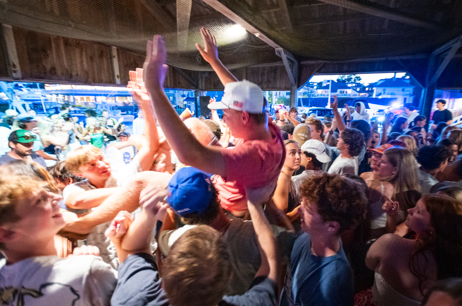 Crowd-surfing is popular this year.