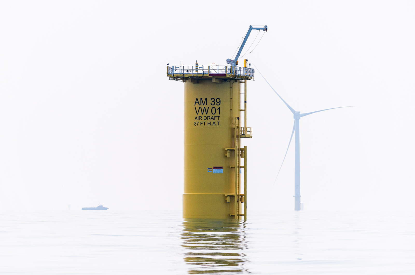 Turbine platform with completed turbine.