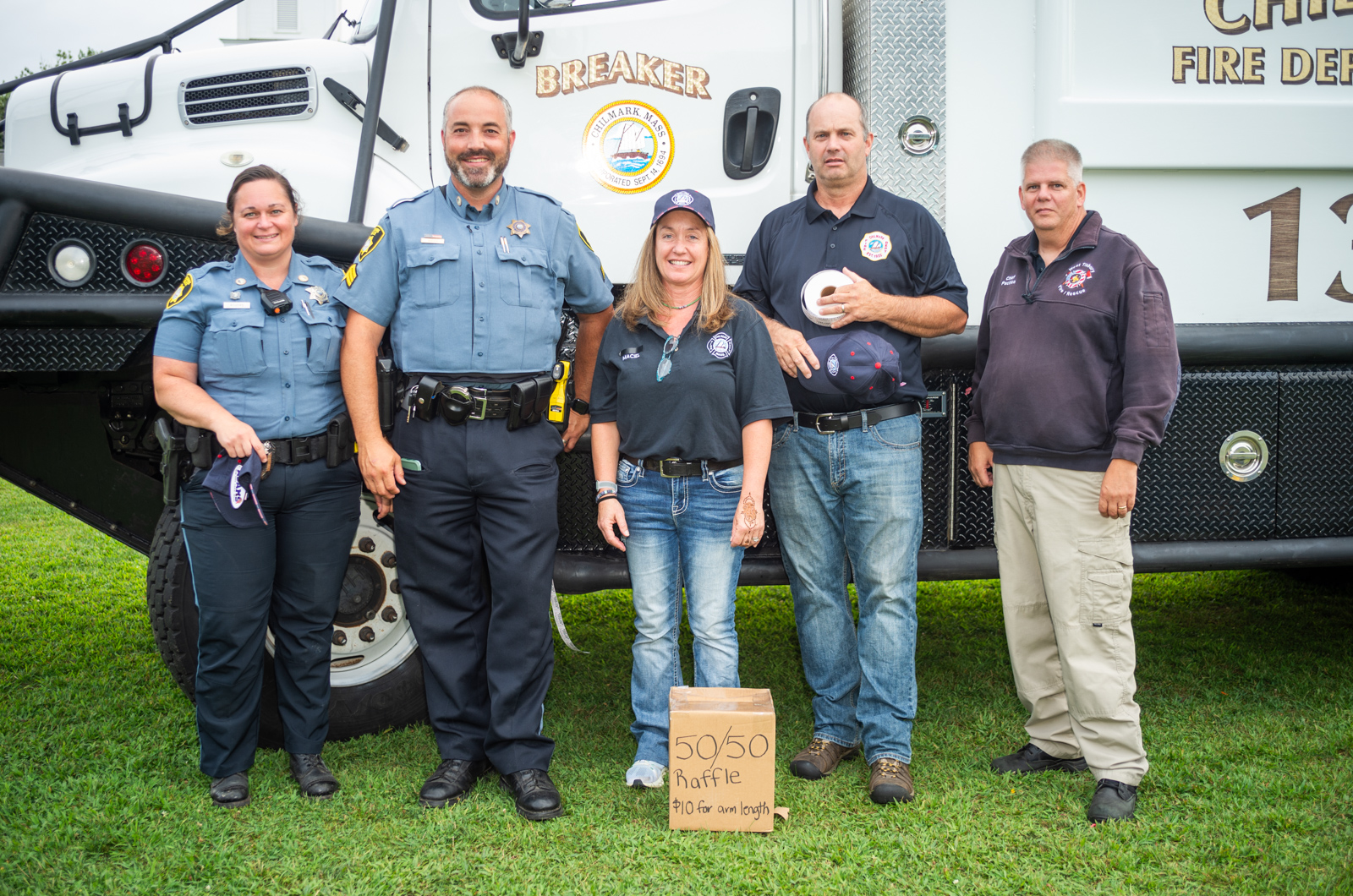 [l-r] Elizabeth Rogers, Sgt. Garrison Vieira, Heather Maciel, Vince Maciel, Greg Pachico.