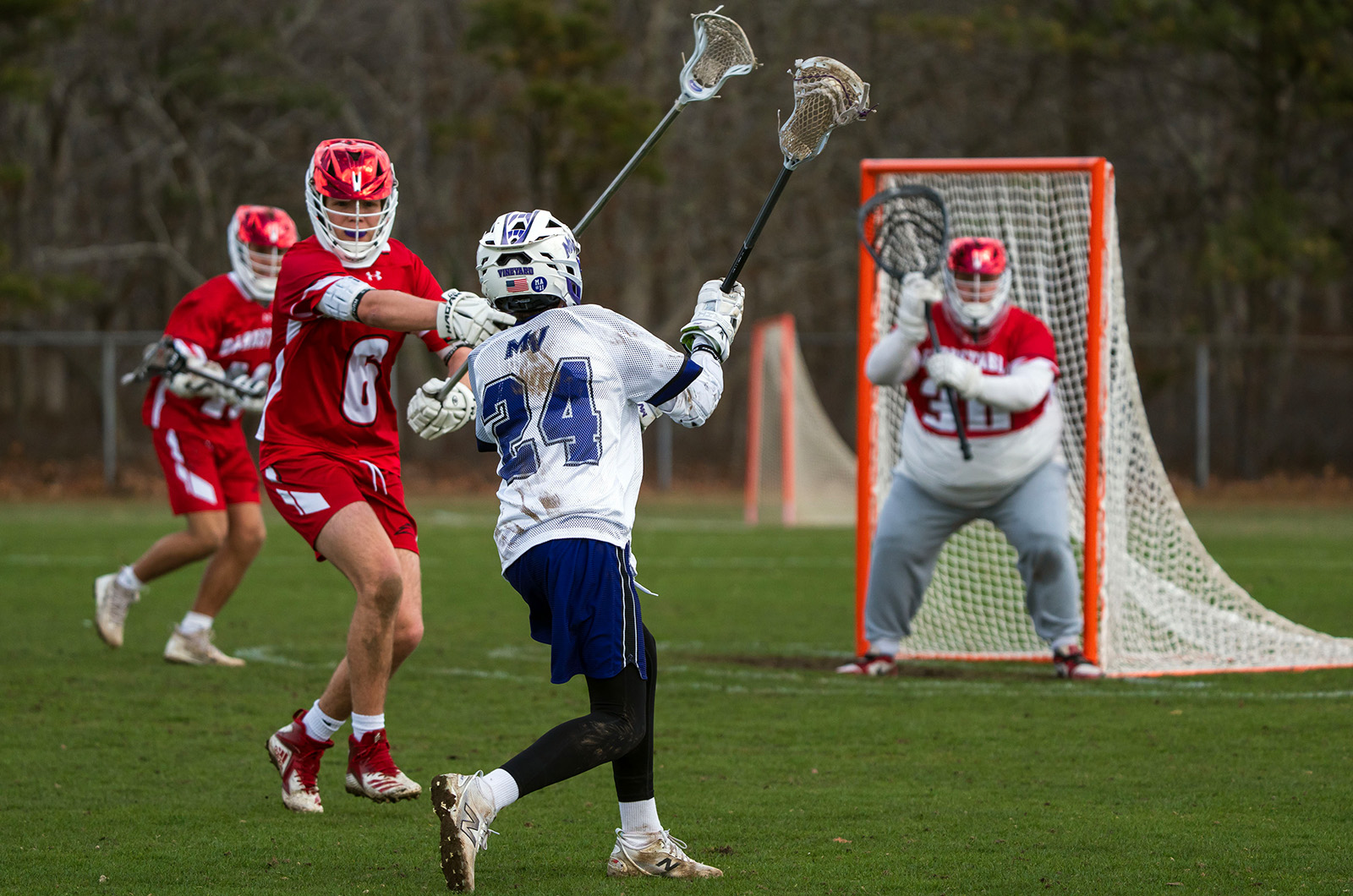 A shot on goal for the Vineyard.