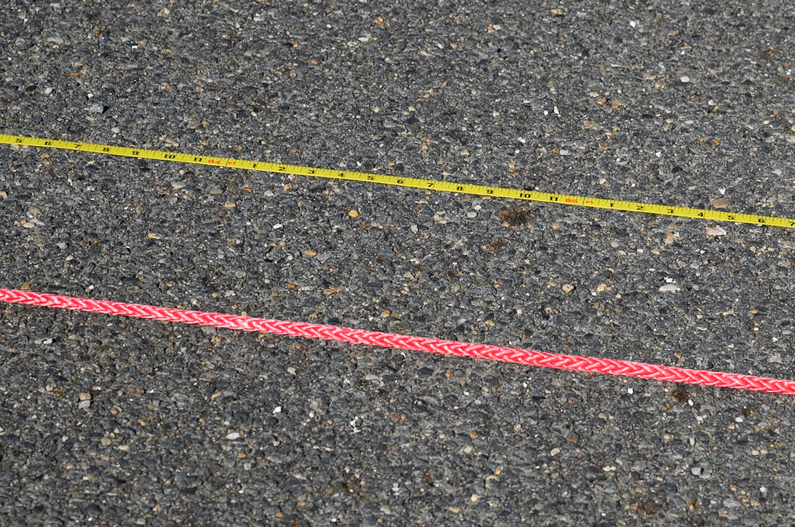 Measuring the lines.