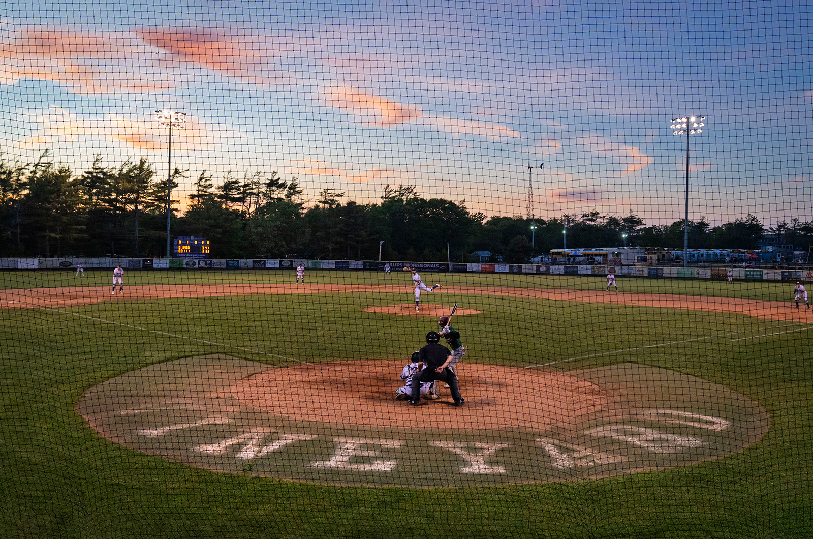 A beautiful evening for baseball.