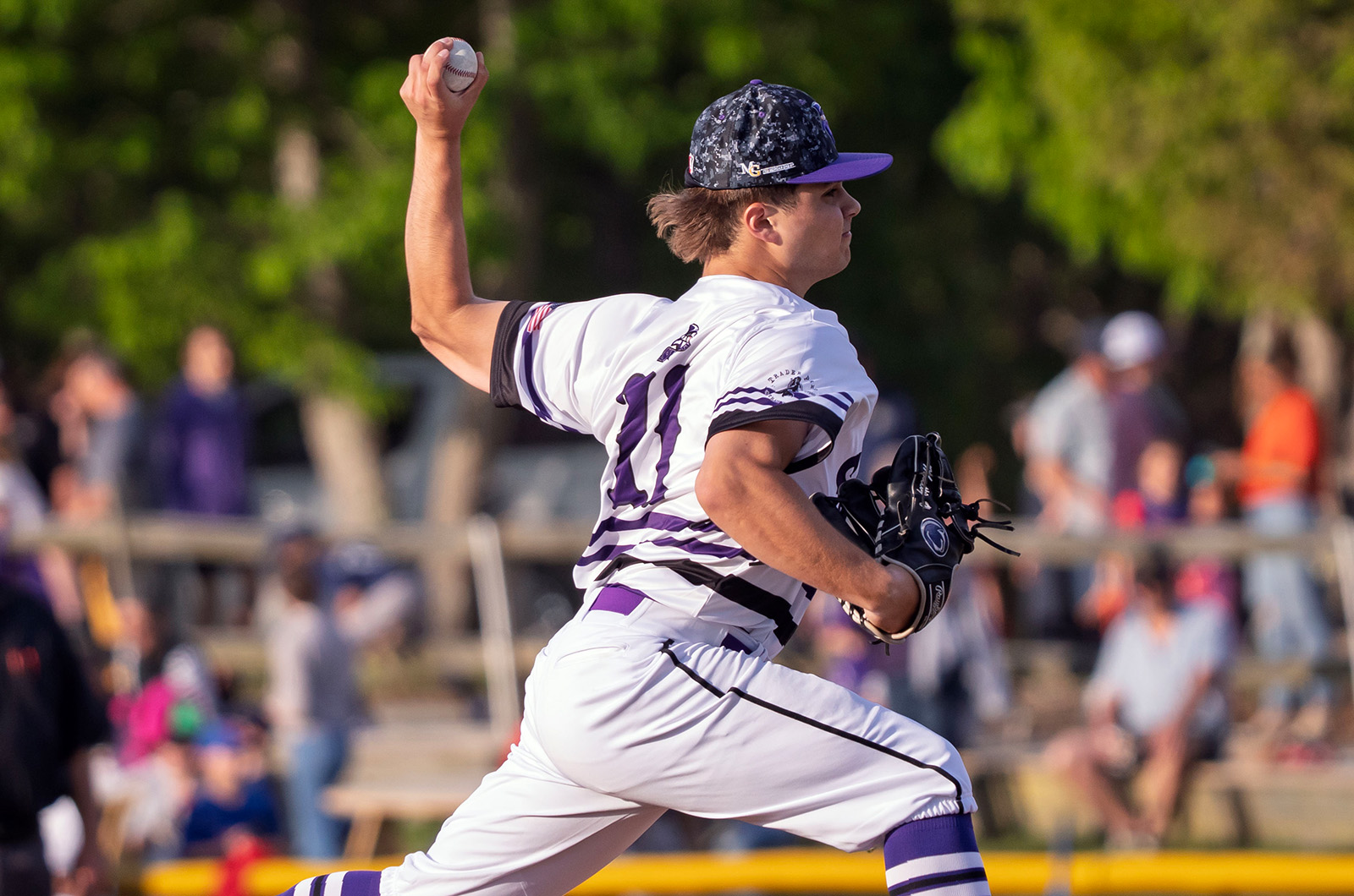 Tryston Mccladdie on the mound.