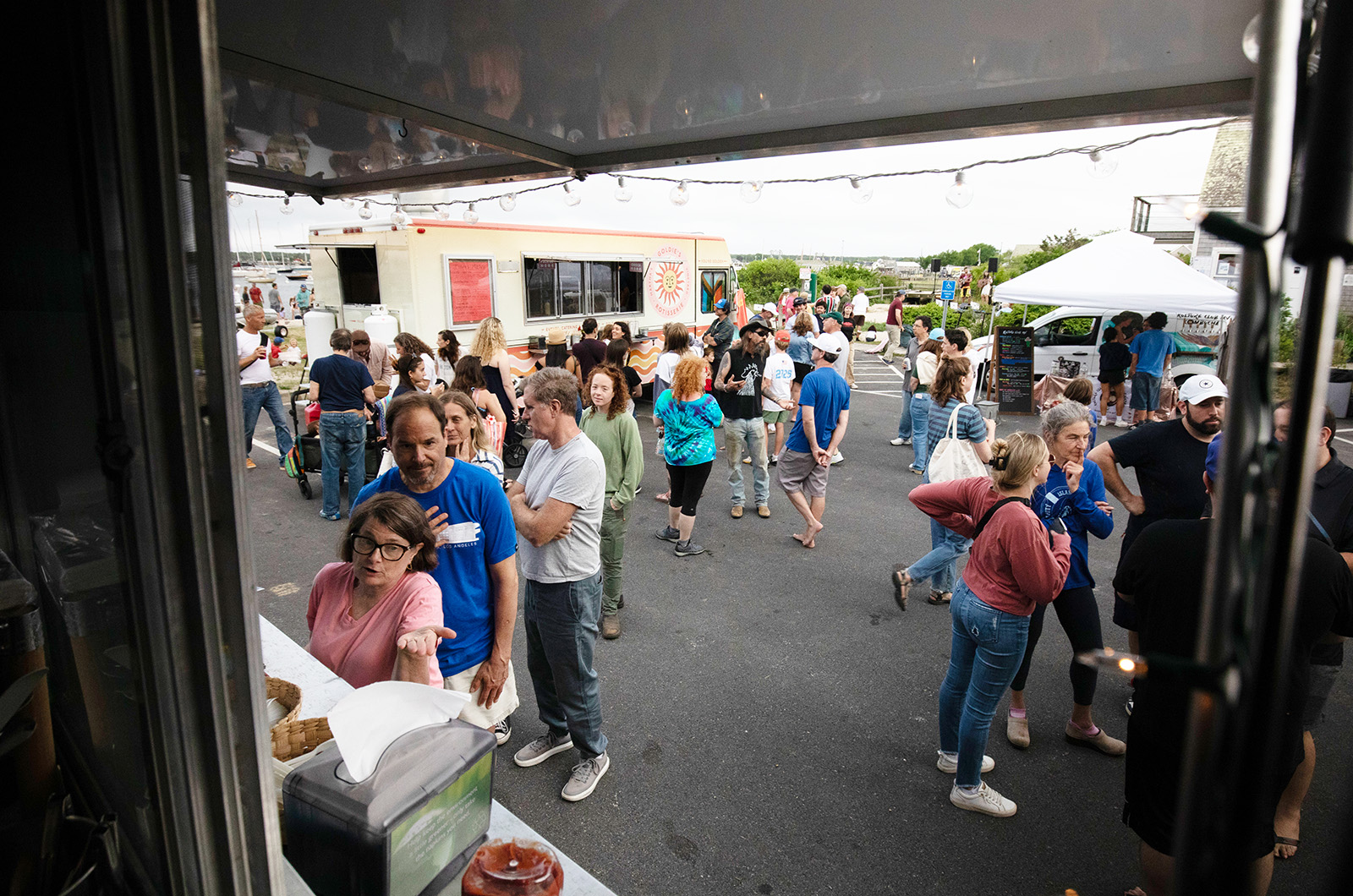 Food trucks at the bottom of Owen park.