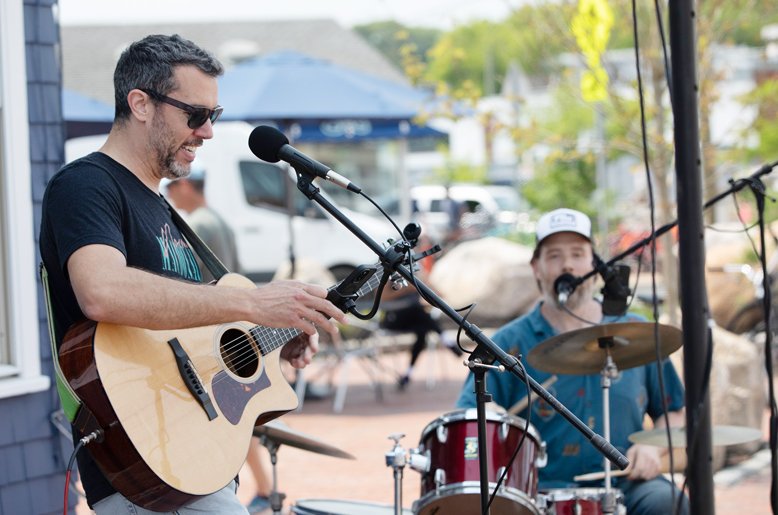 Live music was happening at various locations.