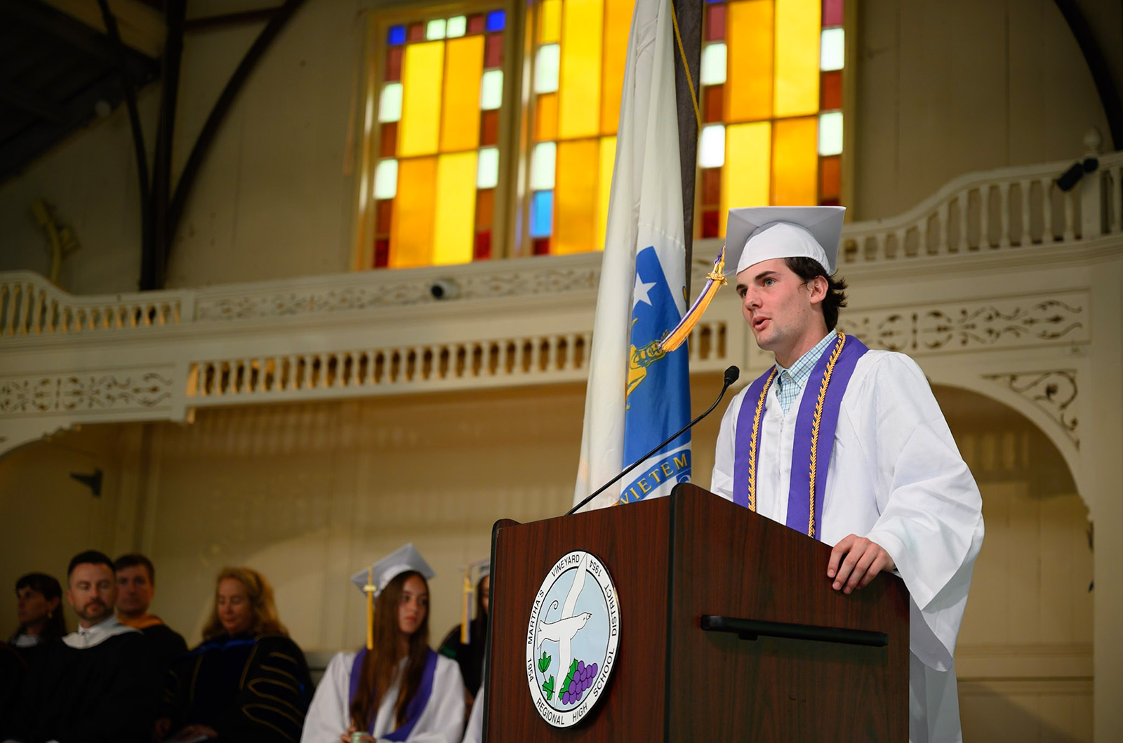 Salutatorian Broden Vincent spoke about his cherished memories with Waylon Sauer.
