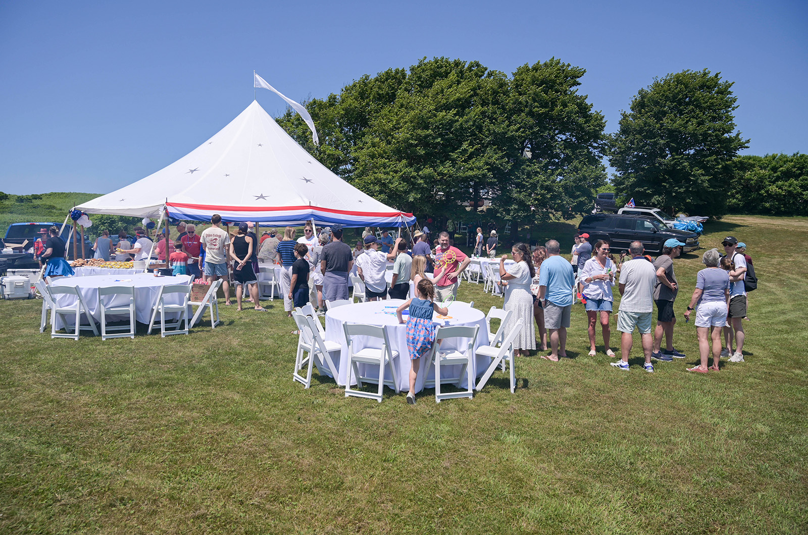 A cookout after the Aquinnah parade.