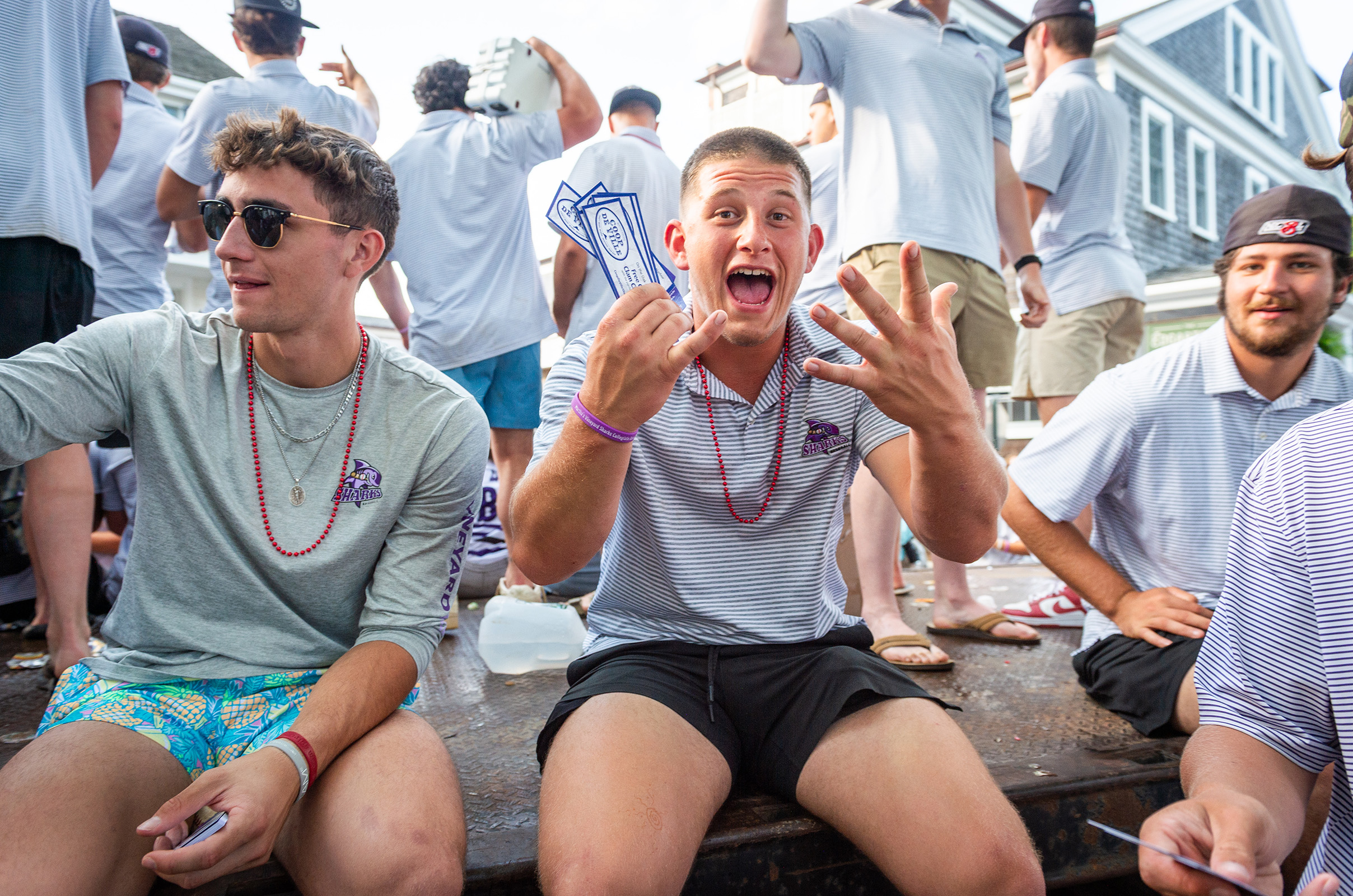 MV Sharks players love the parade.