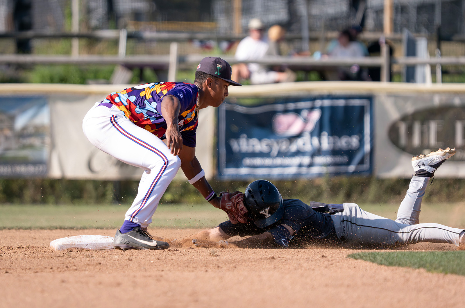 Out at second base.