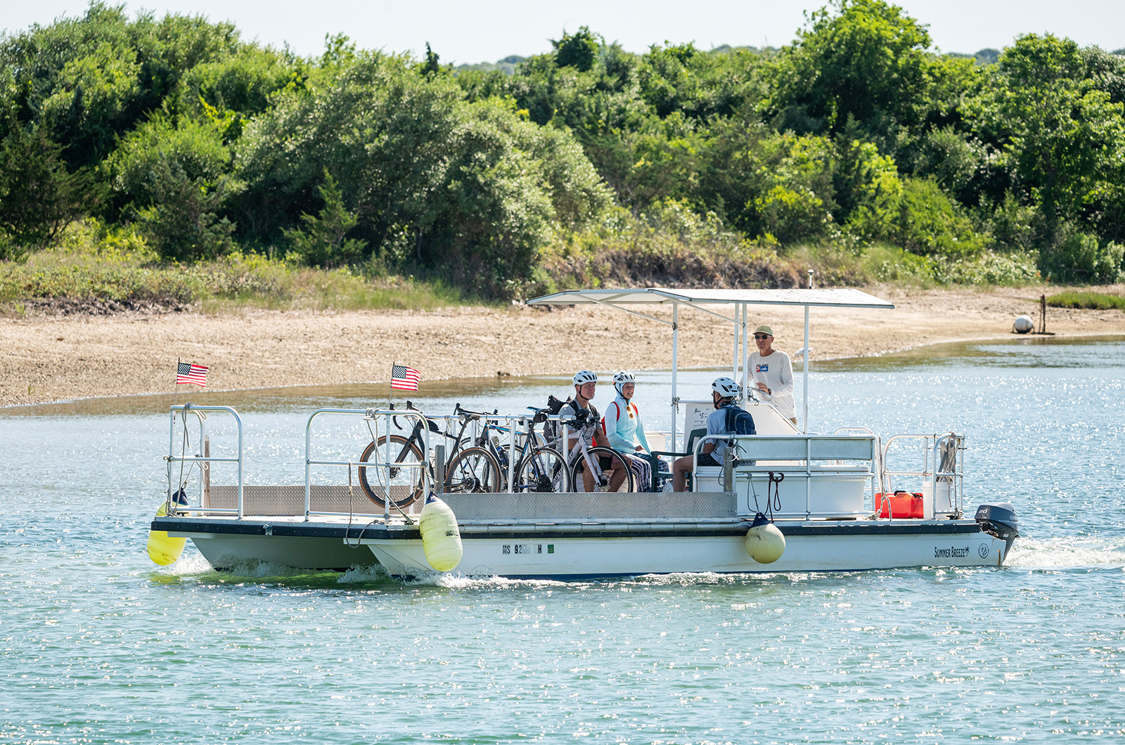 Bikers coming from the Aquinnah side.
