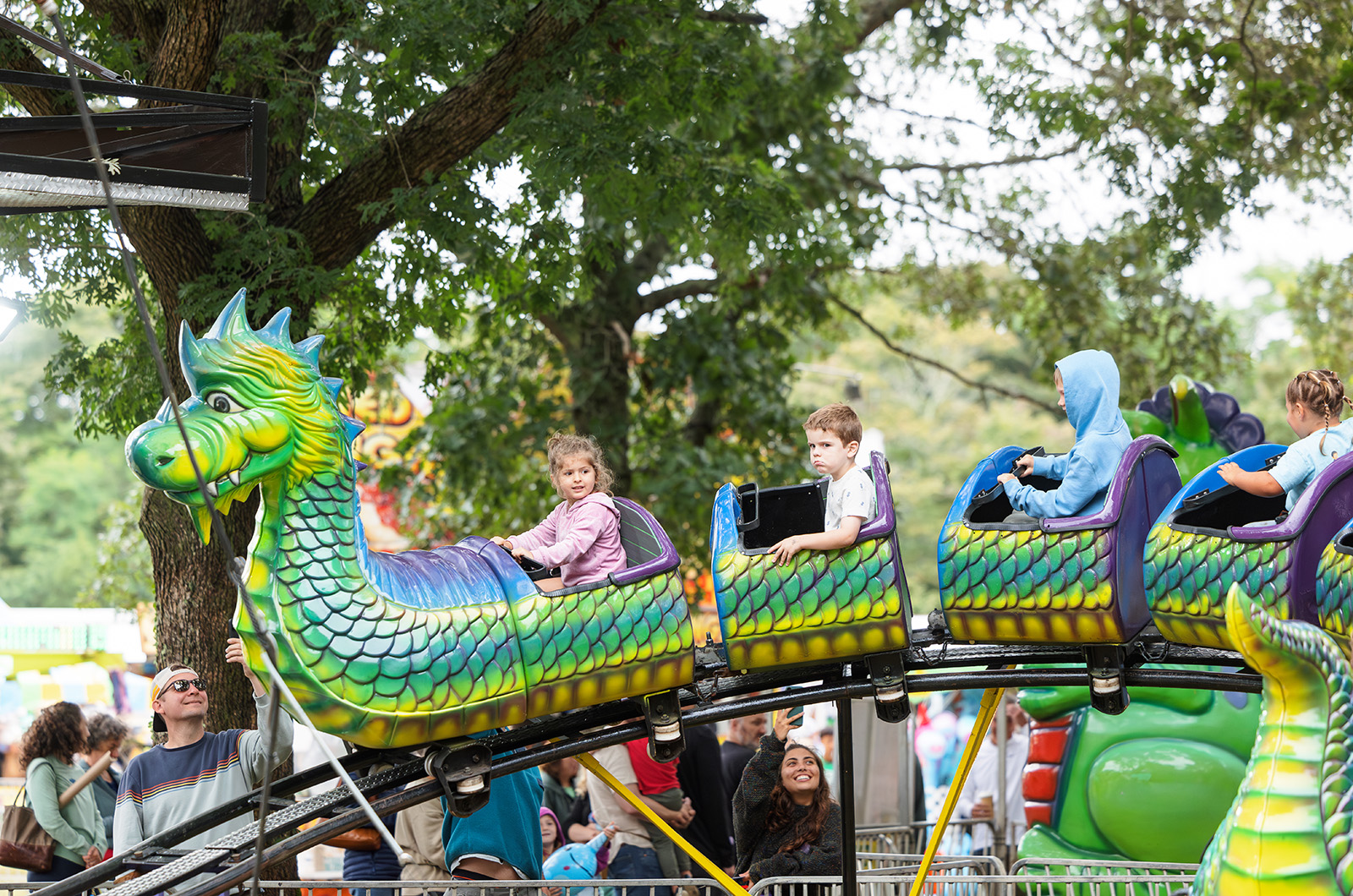Not all riders are so sure about the rollercoaster.