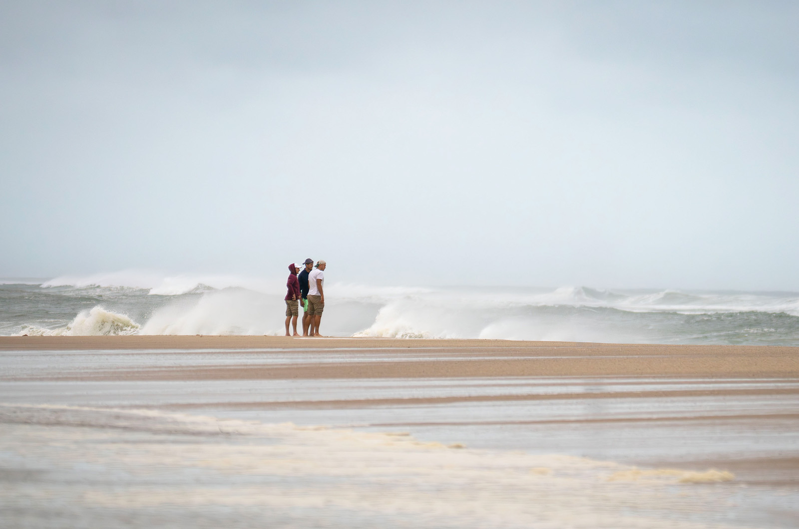 Dwarfed by the scale of the storm.