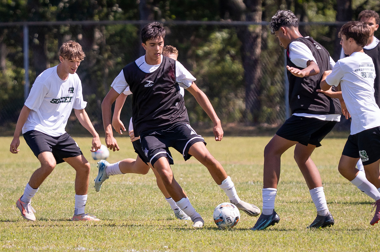 Focusing on footwork.
