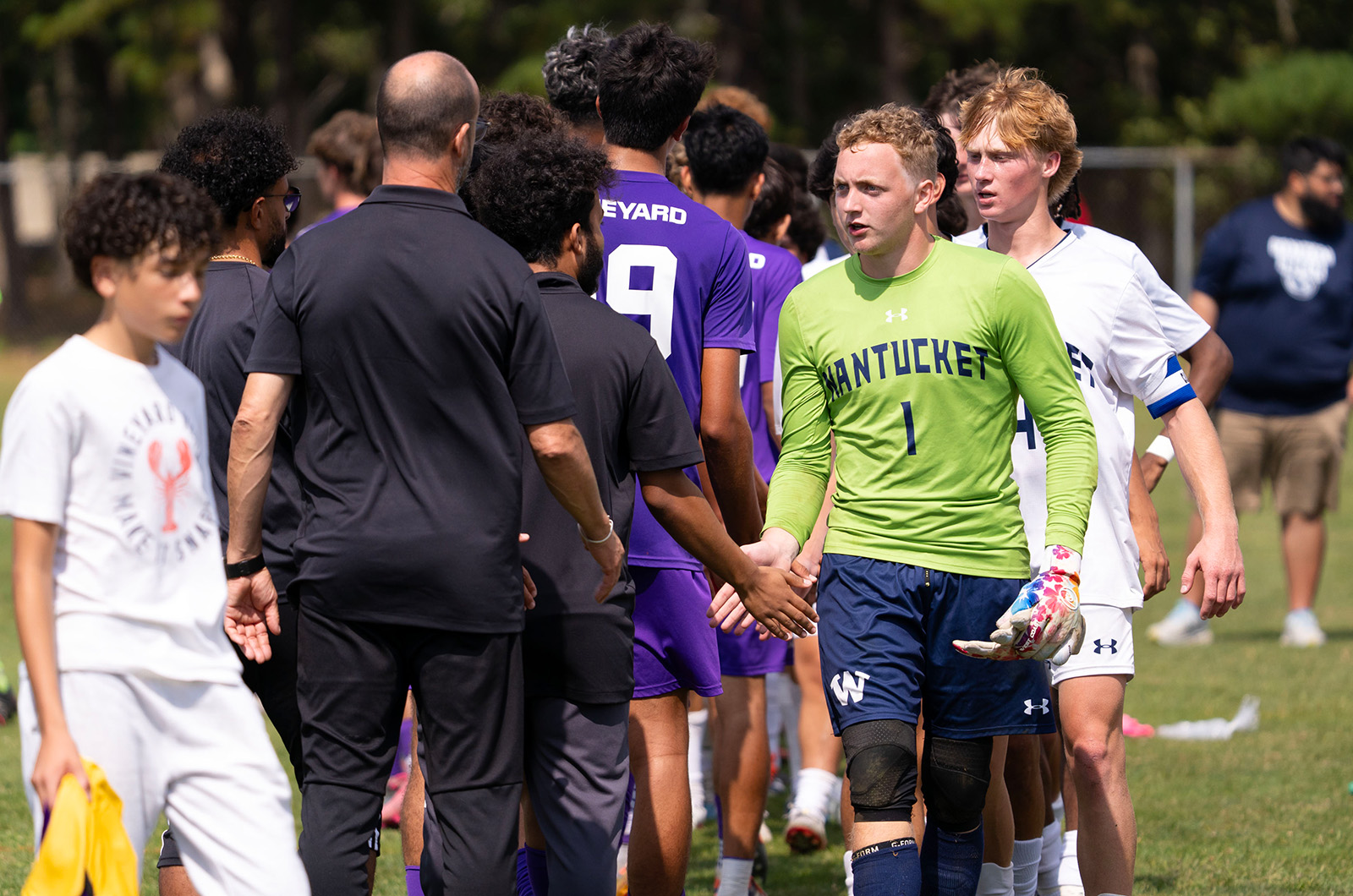 Handshakes after the game.