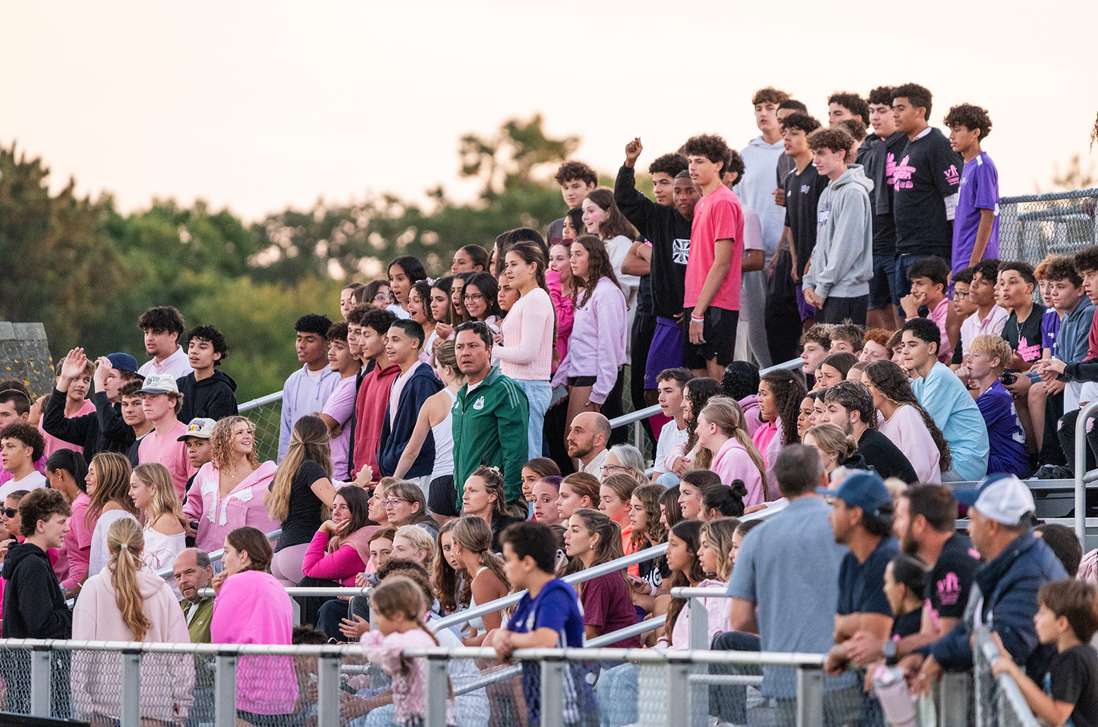 The Vineyard crowd gets to their feet.