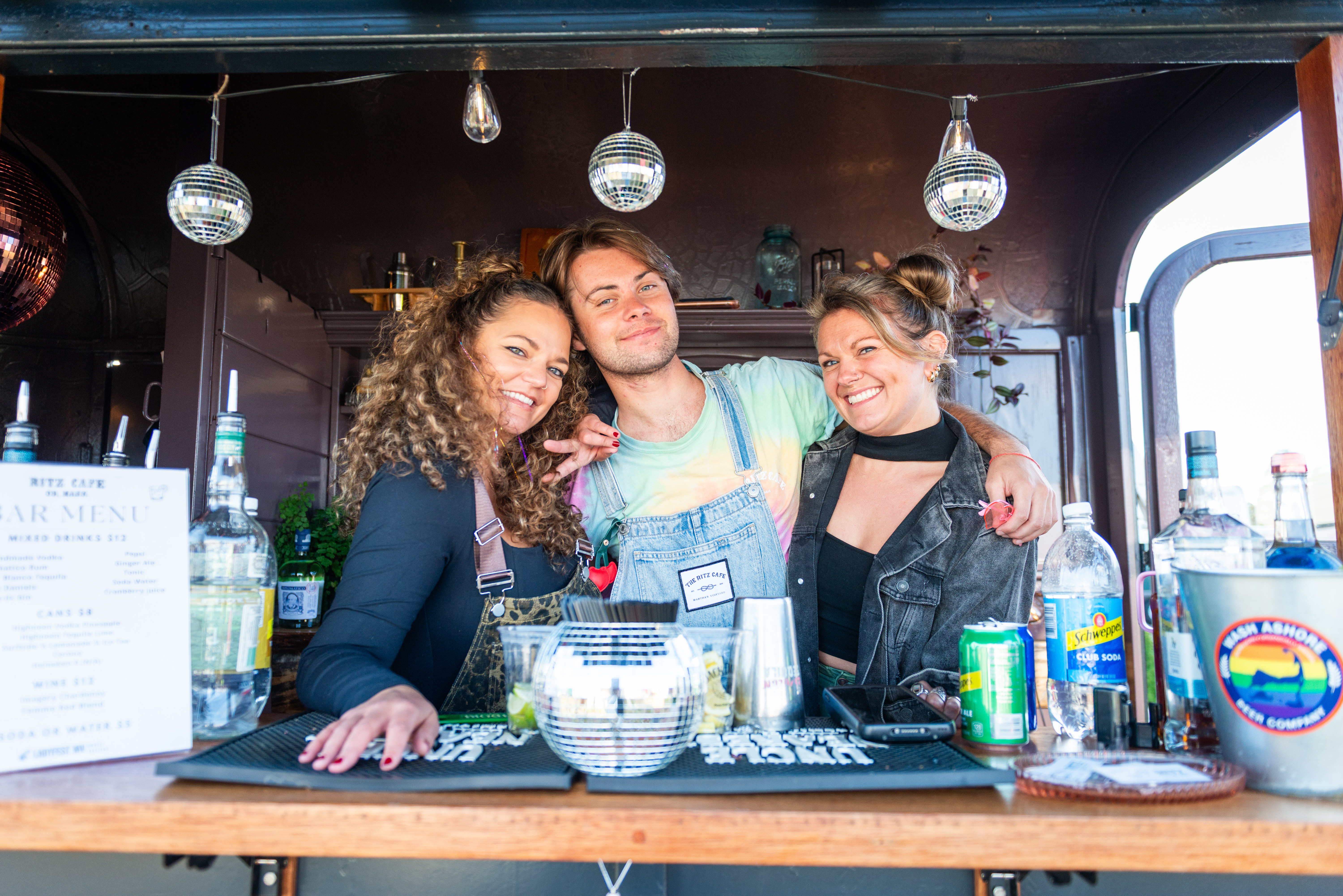 The crew of The Ritz mobile bar.
