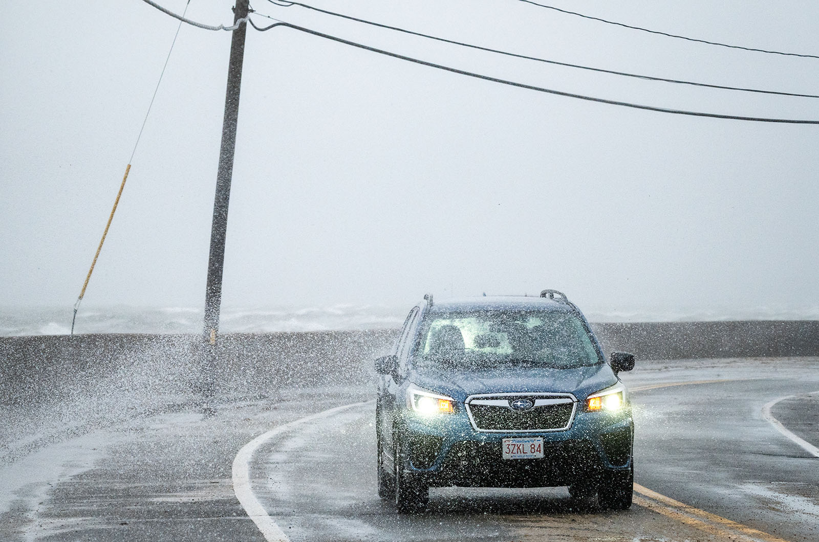 Heavy surf in Oak Bluffs.