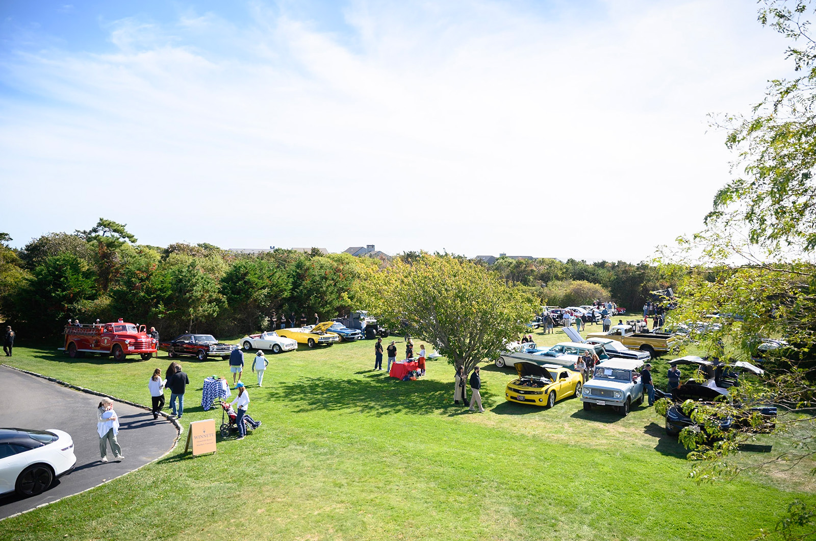 Perfect fall weather for the coveted cars.