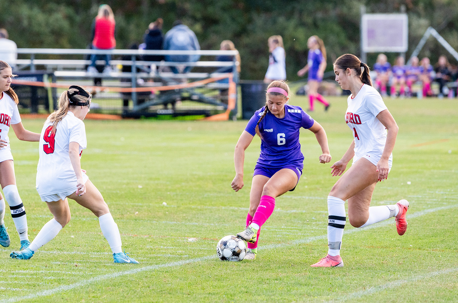 Reese Malowski controlling the ball.