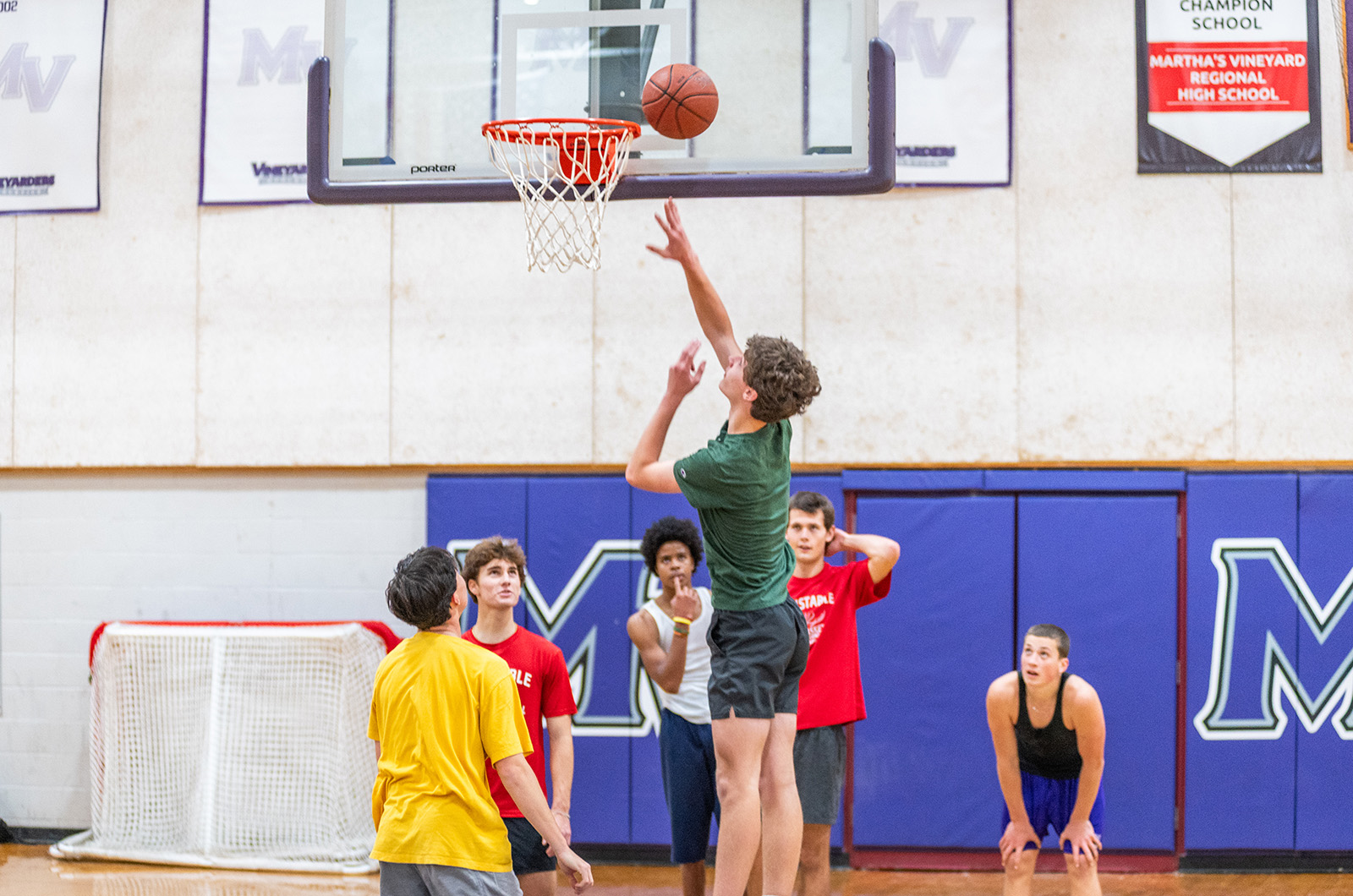 Fierce competition at the rim.