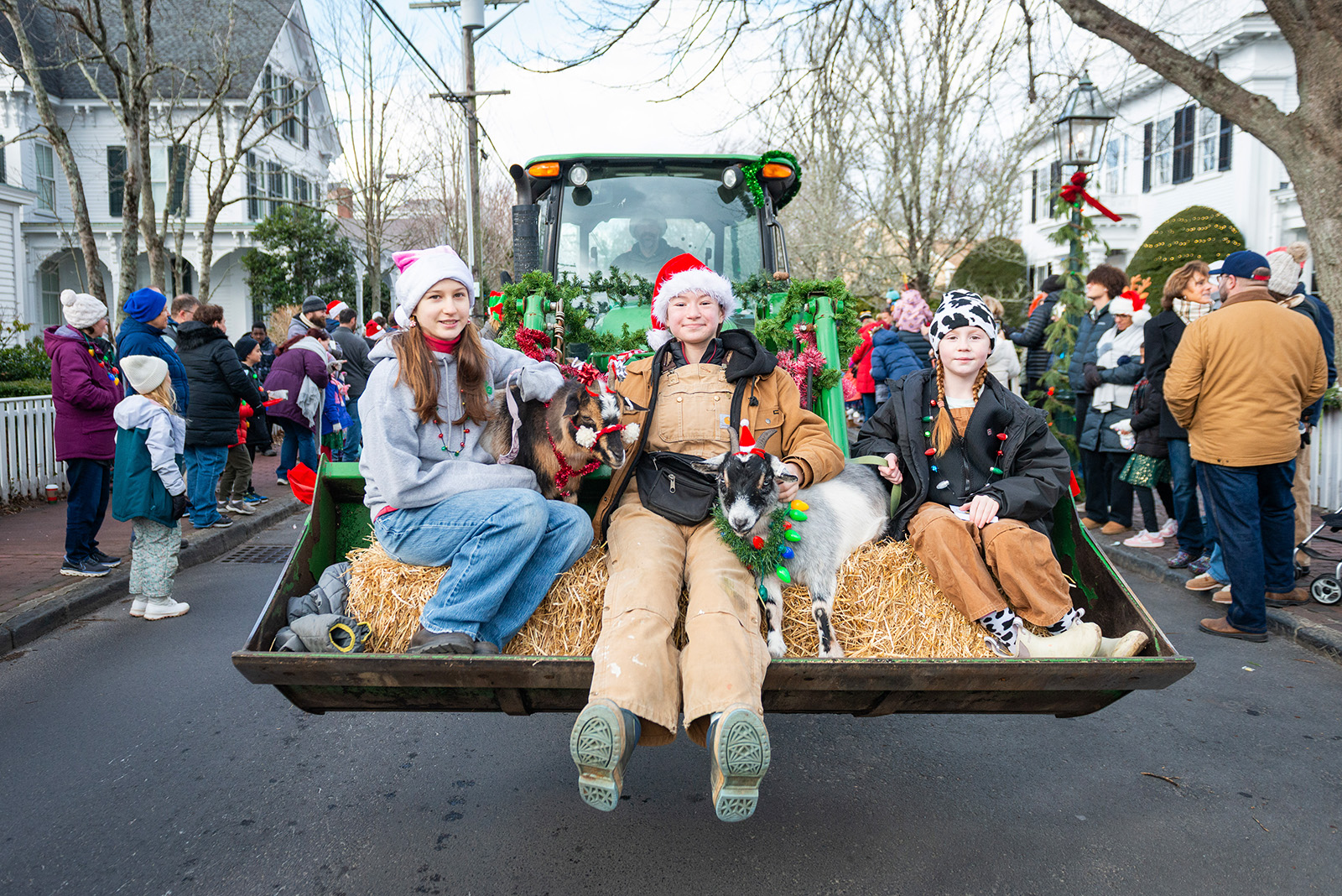 Kids from Slough Farm rode in style.