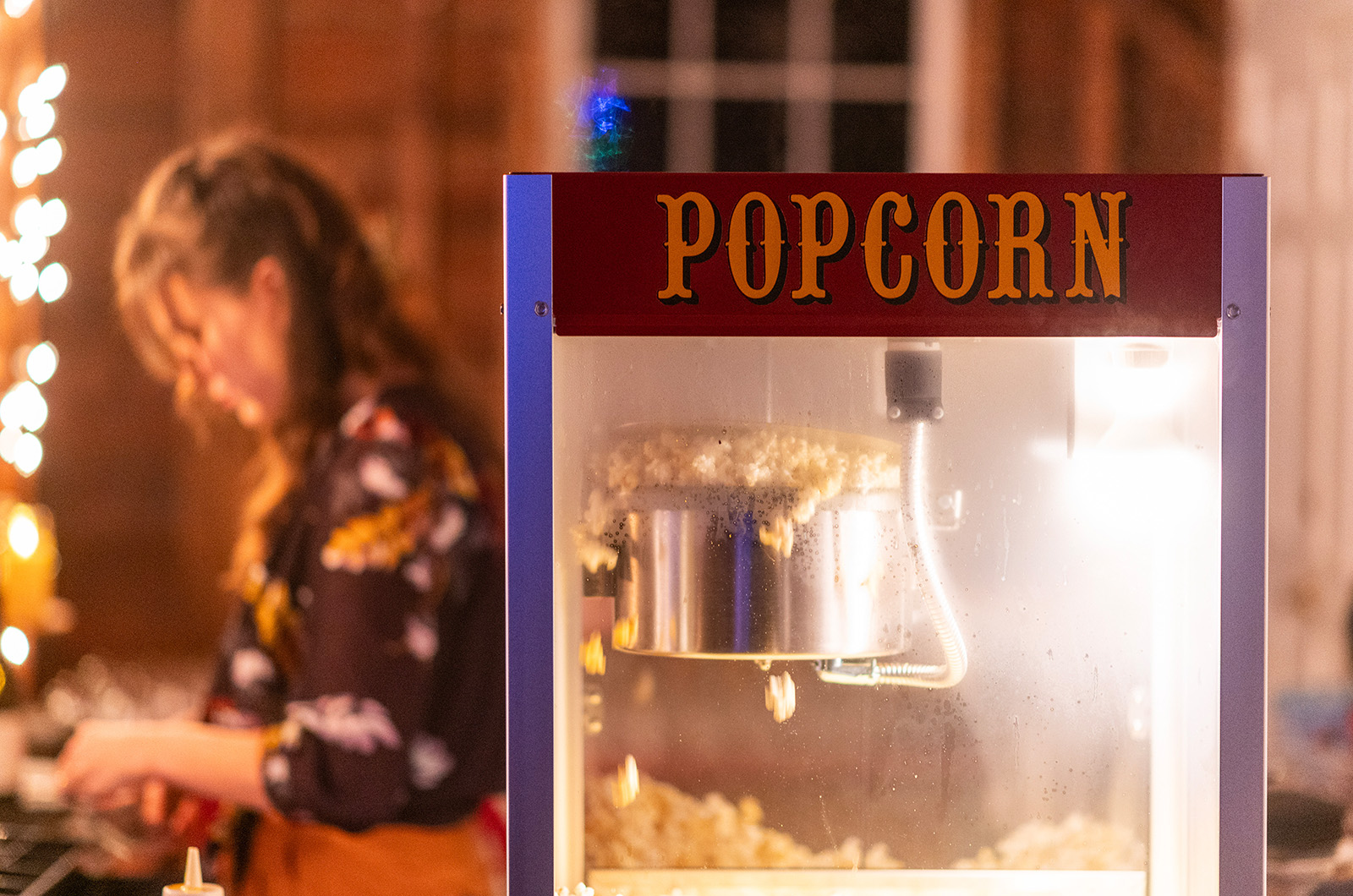 It doesn't show signs of stoppin' And I've brought me some corn for poppin'.