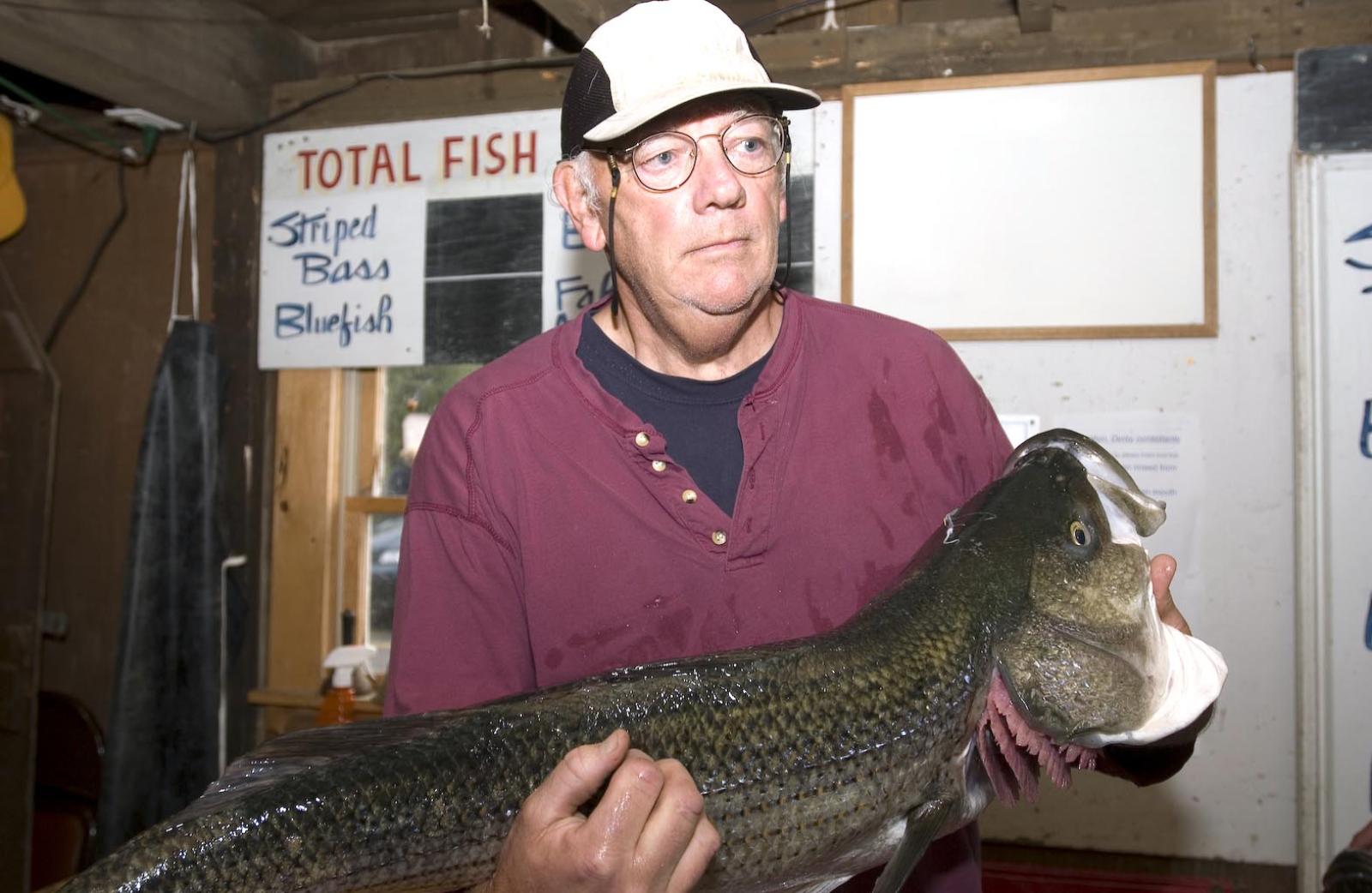 George Moran with striper