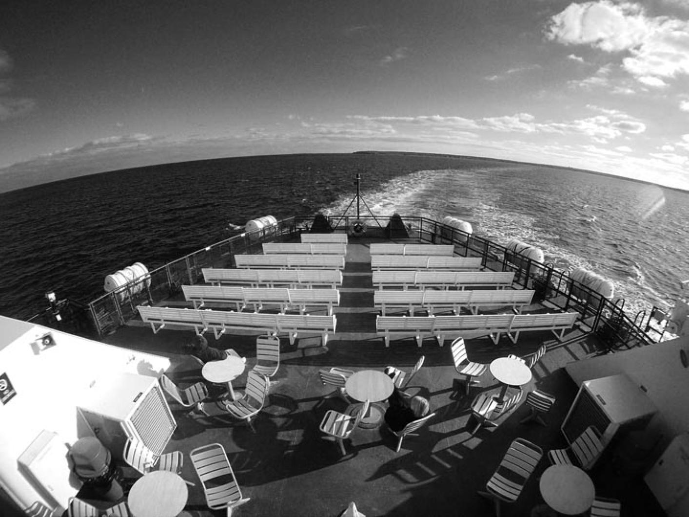 ferry deck ocean