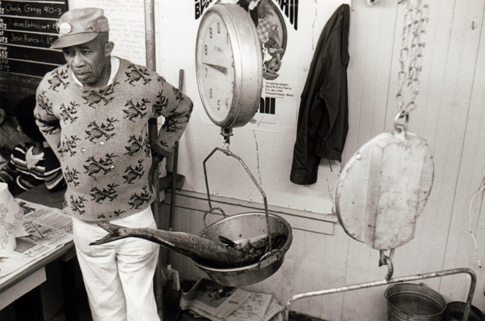 Ted Hartman at the derby weigh-in station.