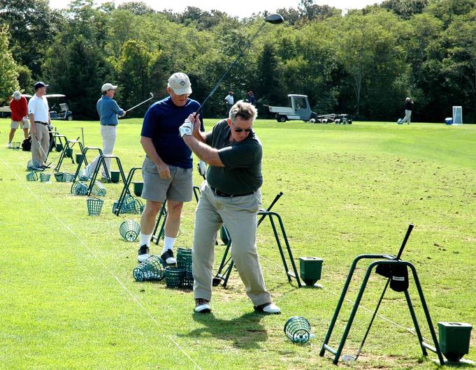 golfing